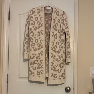 EUC PINK LILY Sweater Knit Robe Cardigan by Caitlin Covington M